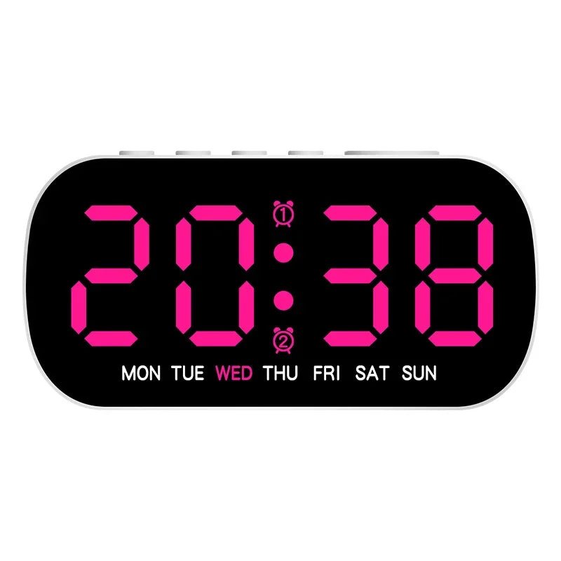 Smart USB Alarm Clock with Dual Alarms and Temperature Display