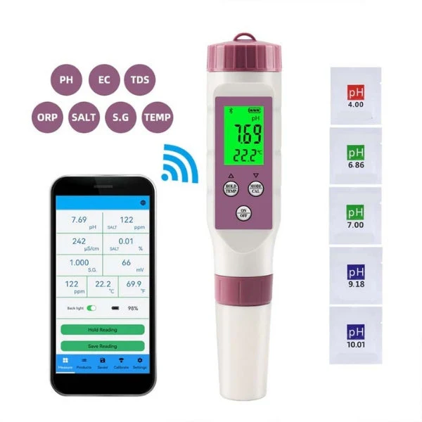 Essential Pool Quality Analyzer | 7-in-1 Bluetooth Testing Device