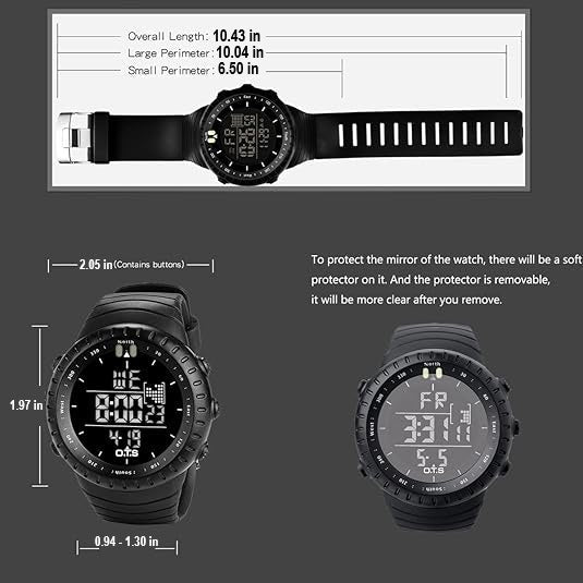 Rugged Outdoor Digital Watch | Waterproof & Shockproof with Night Glow