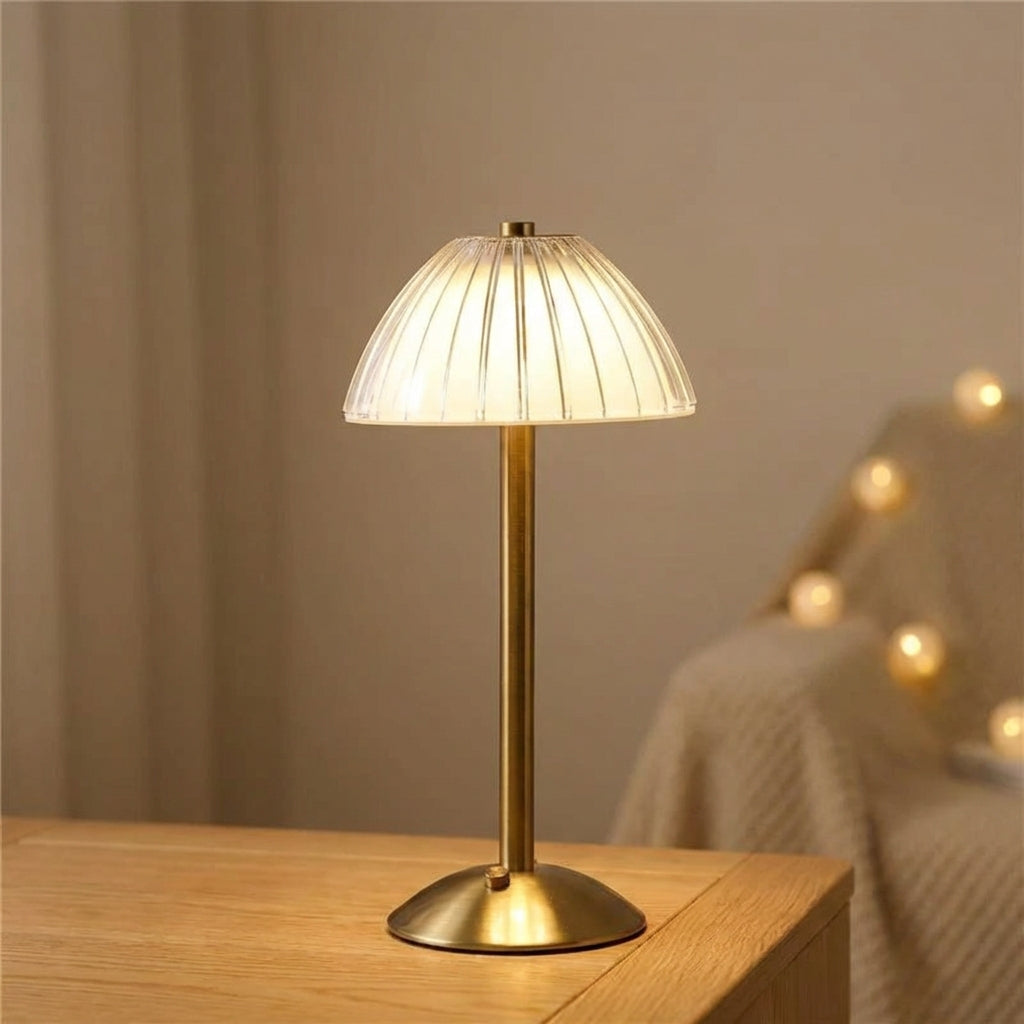 Adjustable Brightness Cordless Desk Light - Crystal Design