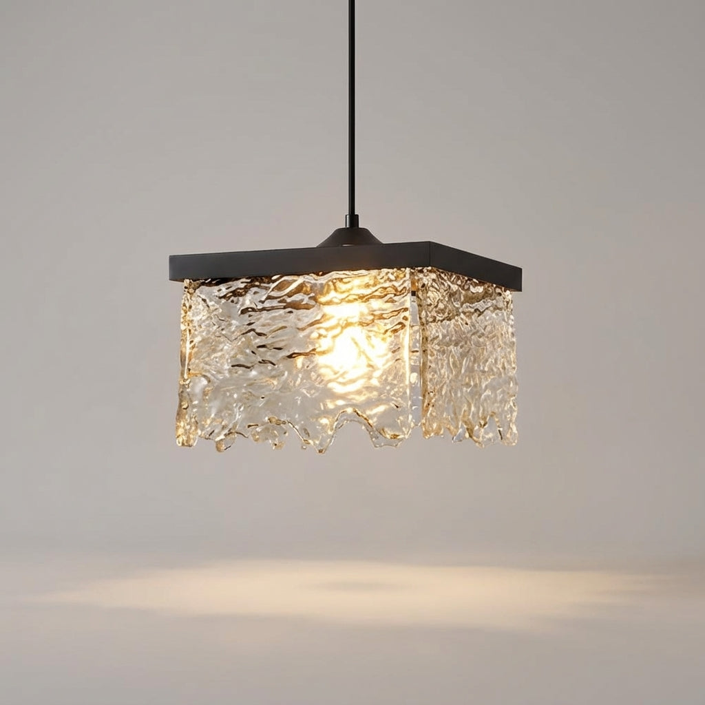 Adjustable Glass Pendant Light Fixture