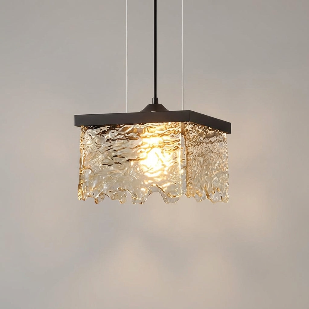 Adjustable Glass Pendant Light Fixture
