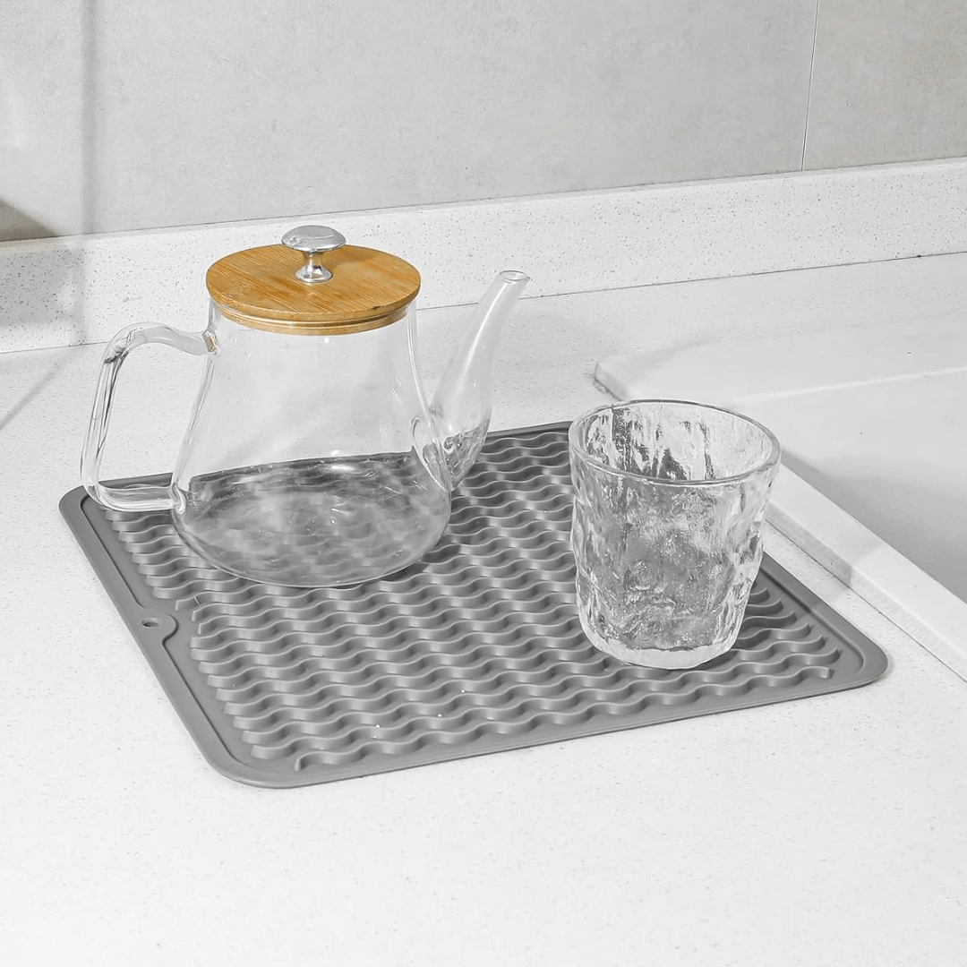 Eco-Friendly Silicone Dish Drying Mat - Heat Resistant Surface Protector