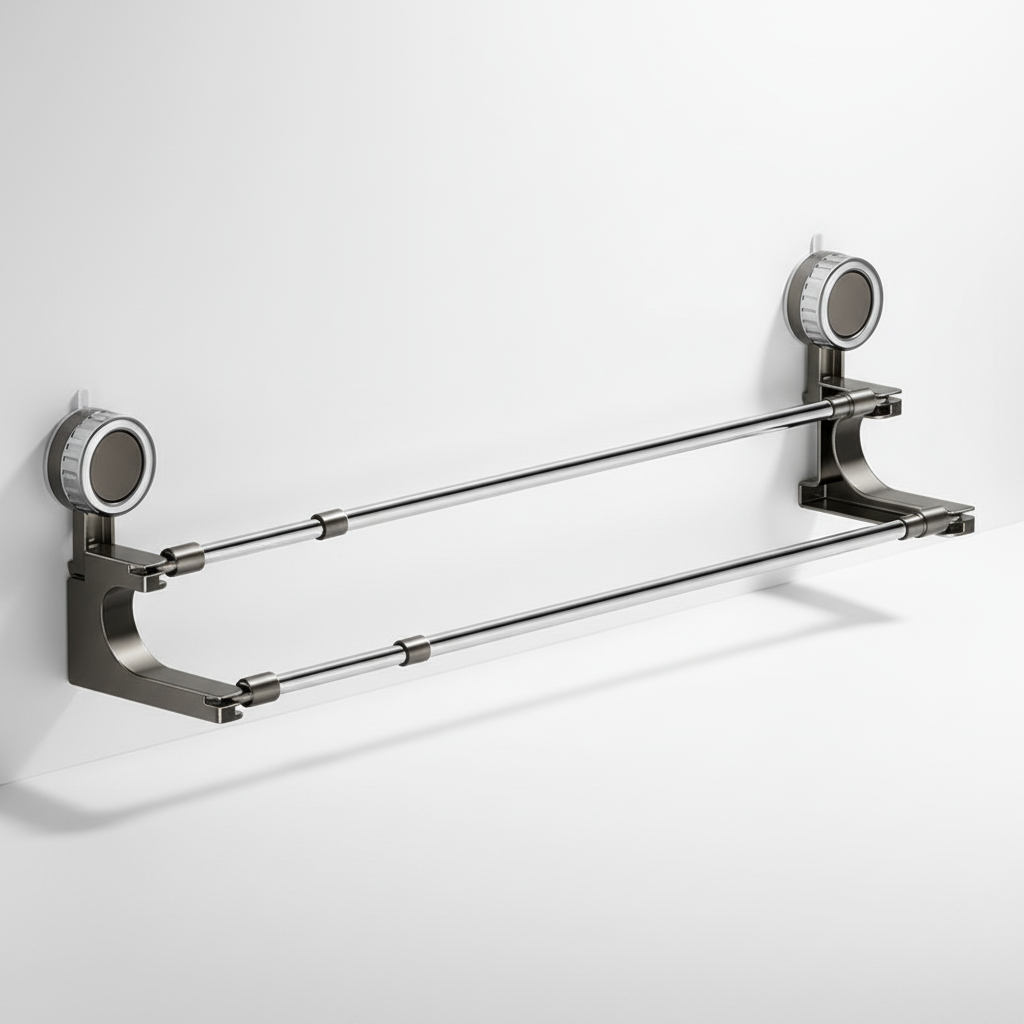 Towel Rack with Double Telescope Design