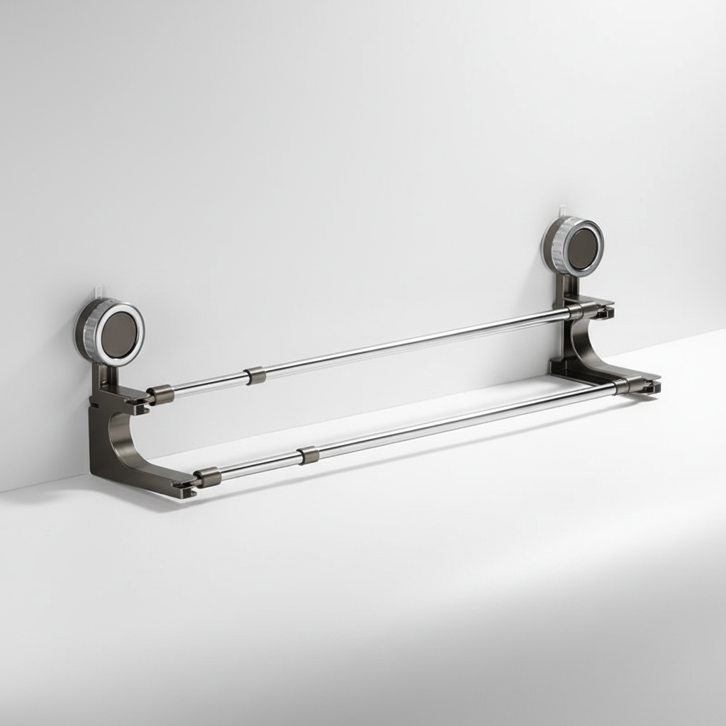 Towel Rack with Double Telescope Design