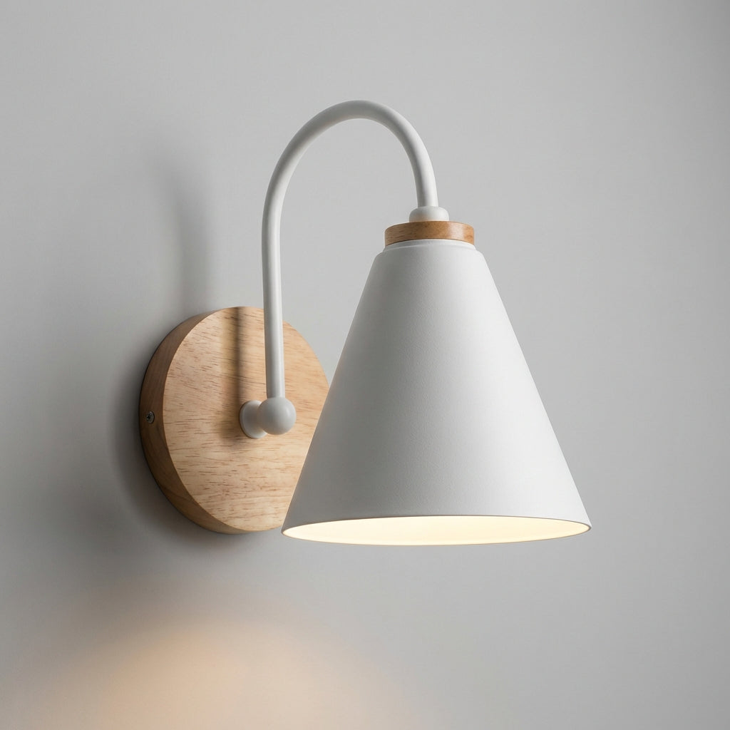 Cone Shade Wall Light - Downward Design