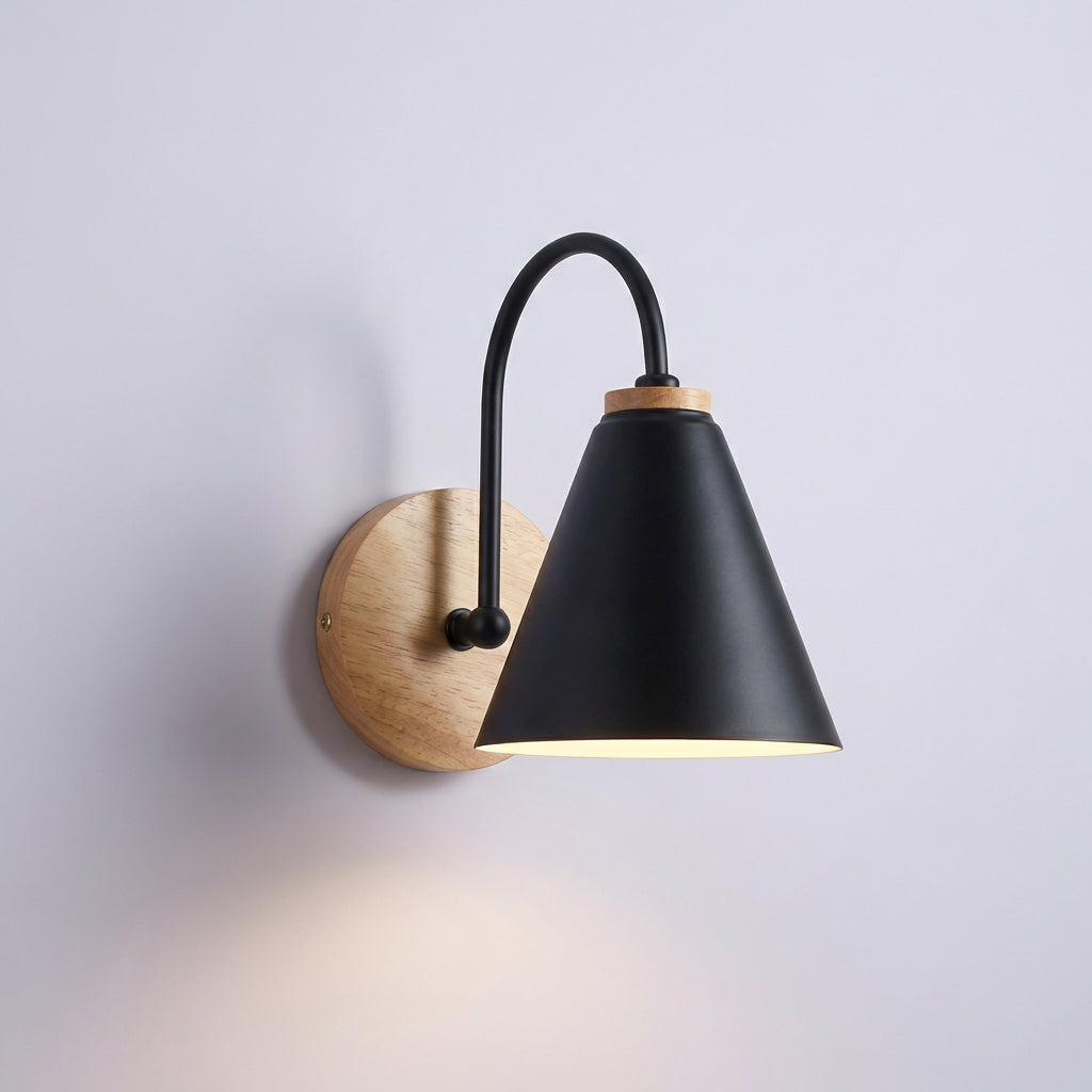 Cone Shade Wall Light - Downward Design