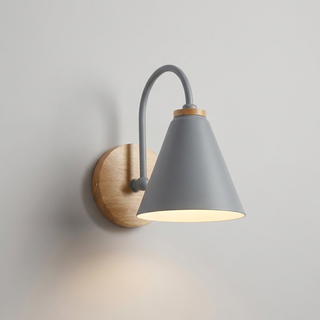 Cone Shade Wall Light - Downward Design