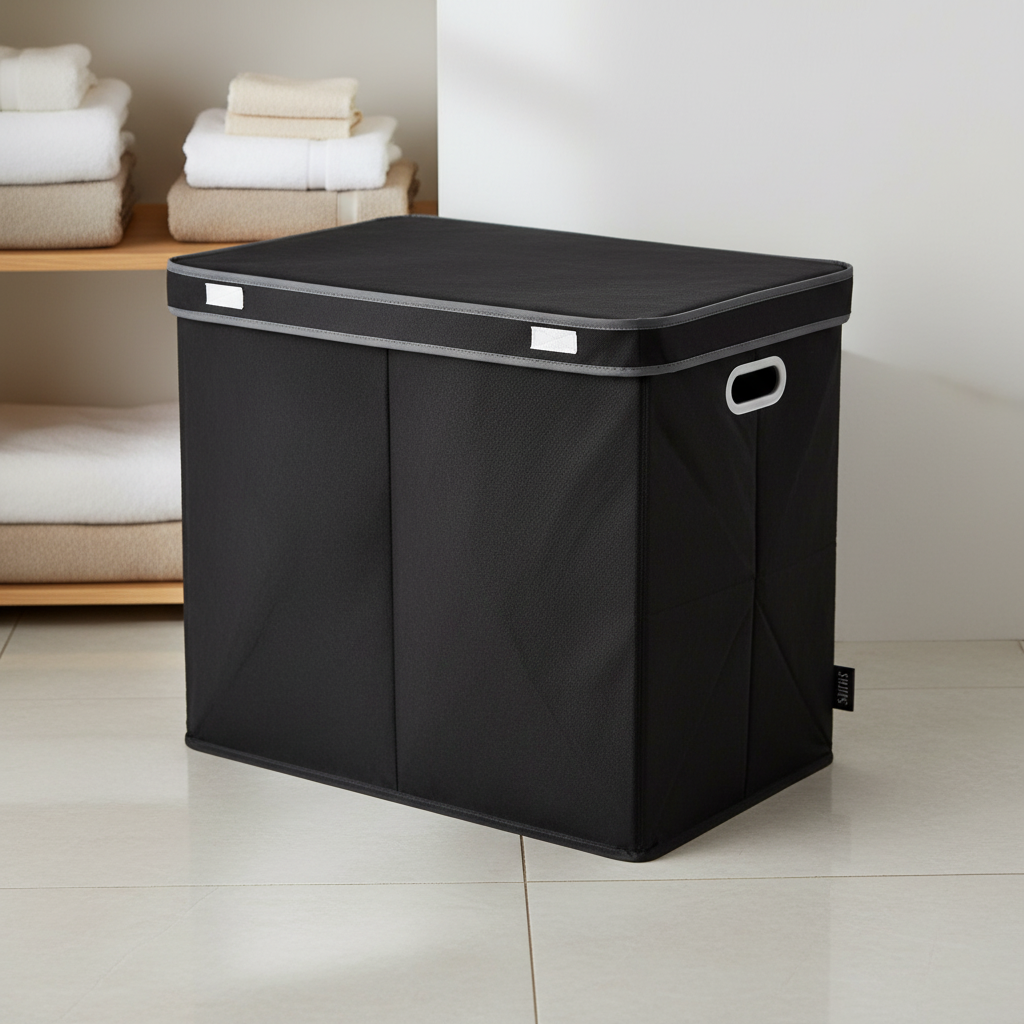 Three-Section Laundry Hamper - Foldable Storage Solution