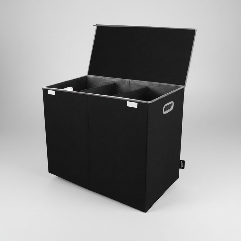 Three-Section Laundry Hamper - Foldable Storage Solution