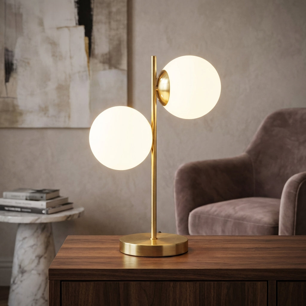 Ambient Lamp with Dual Globes for Soft Lighting