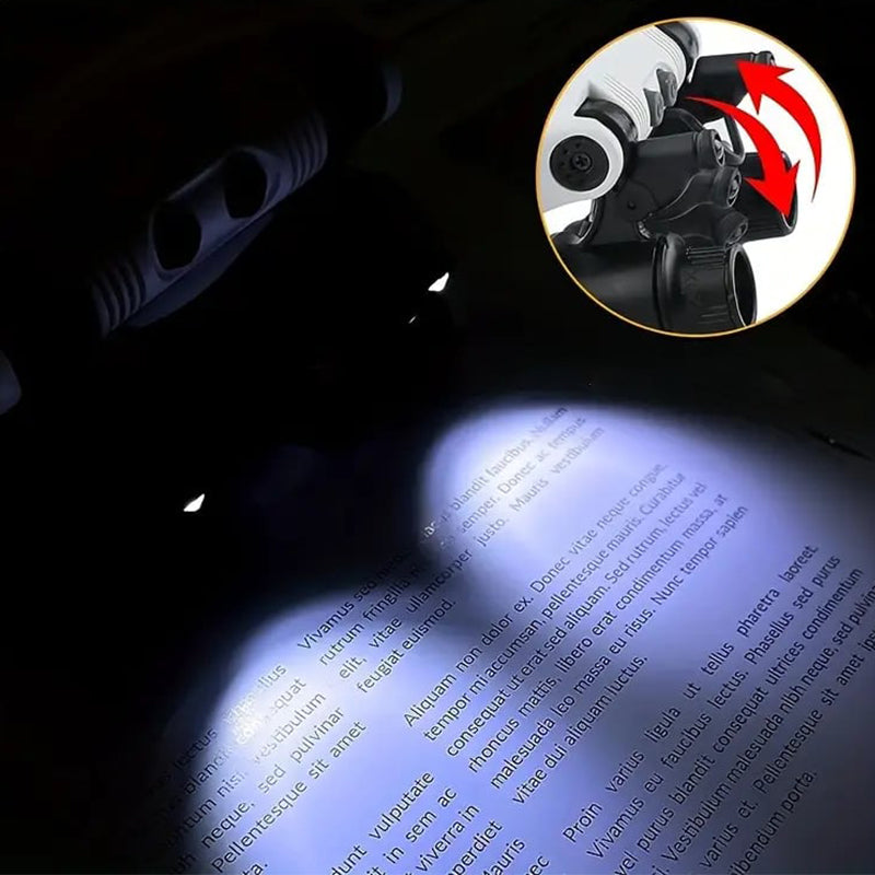 Precision Dual Lens Magnifying Glasses with LED Illumination