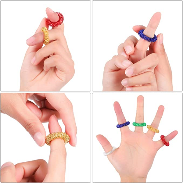 Stress Relief Sensory Finger Massage Rings for Relaxation