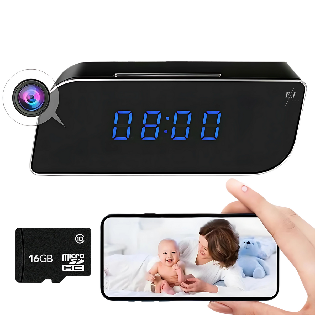 Hidden Camera Alarm Clock – Digital Surveillance Device