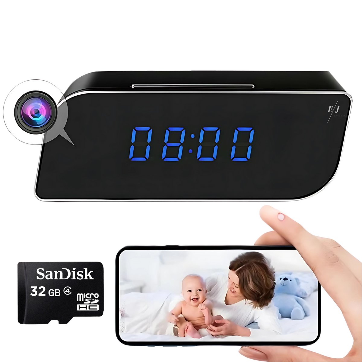 Hidden Camera Alarm Clock – Digital Surveillance Device