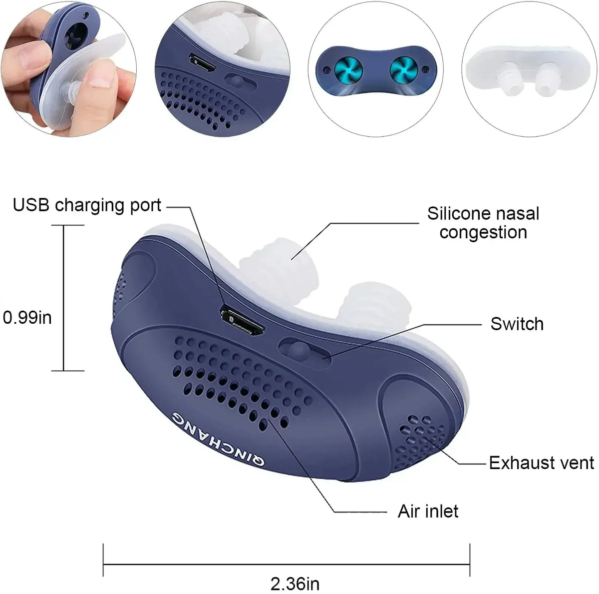 Compact Sleep Aid Device for Travel - Lightweight Snore Relief