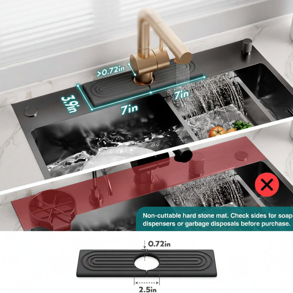 Sustainable Diatomite Sink Protector | Quick-Dry Kitchen Mat