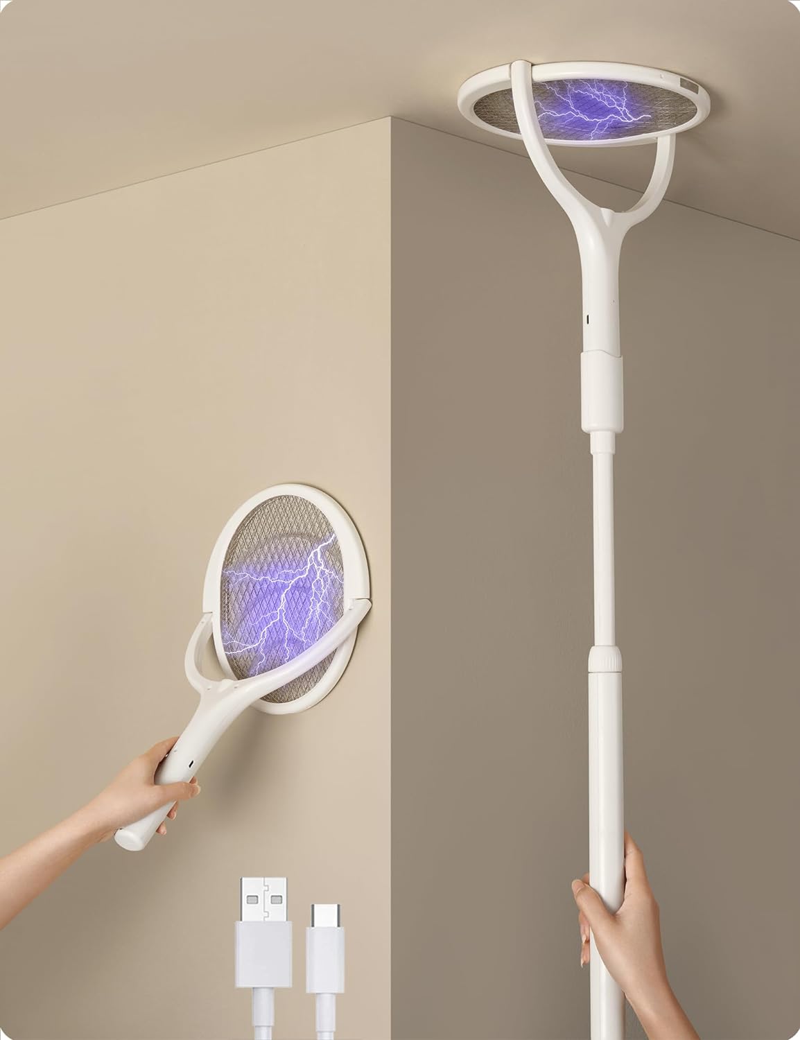 Sustainable Rechargeable Insect Zapper with Rotating Head