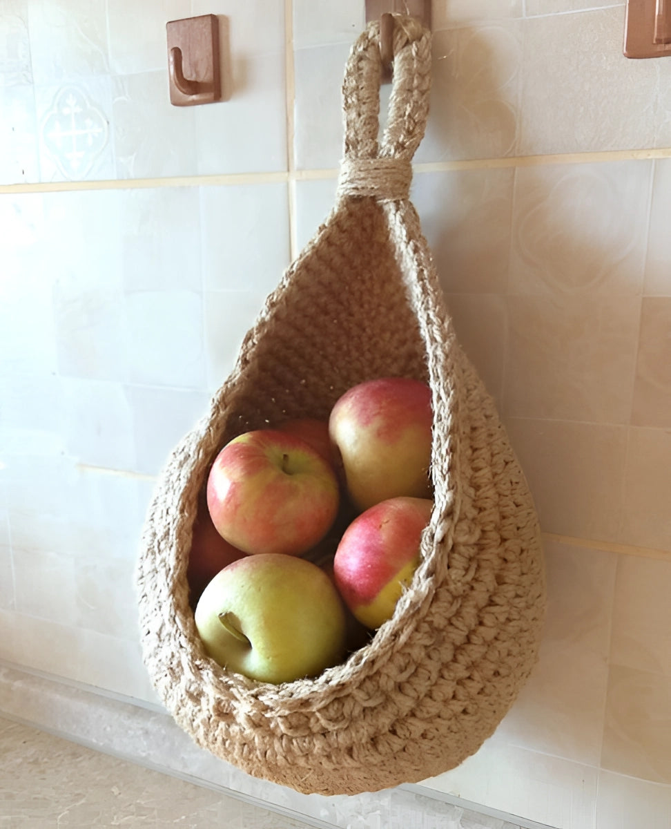 Stylish Eco-Conscious Hanging Baskets | Jute Storage Solution