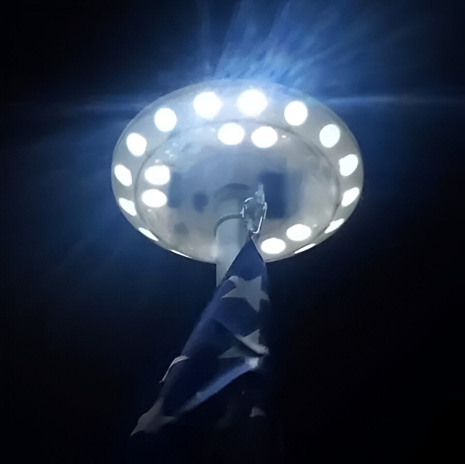 LumiPole | Solar Flagpole Light with Automatic Dusk-to-Dawn & 700 Lumens