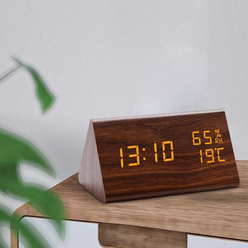 NatureSync | Elegant Digital Wall Clock with Smart Brightness Control
