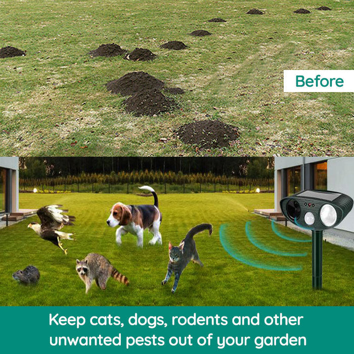 SolarShield | Motion-Activated Ultrasonic Pest Repeller for Gardens
