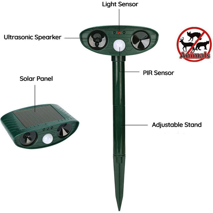 SolarShield | Motion-Activated Ultrasonic Pest Repeller for Gardens