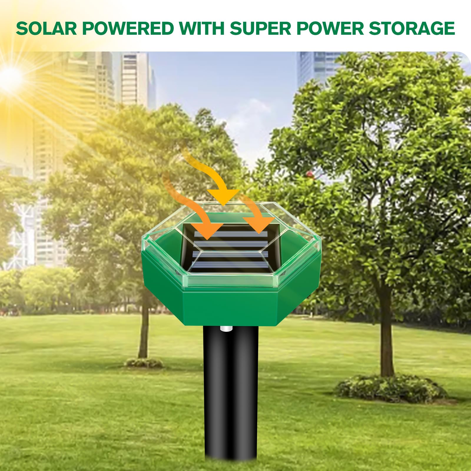 GreenShield | Solar-Powered Ultrasonic Pest Defender for Gardens