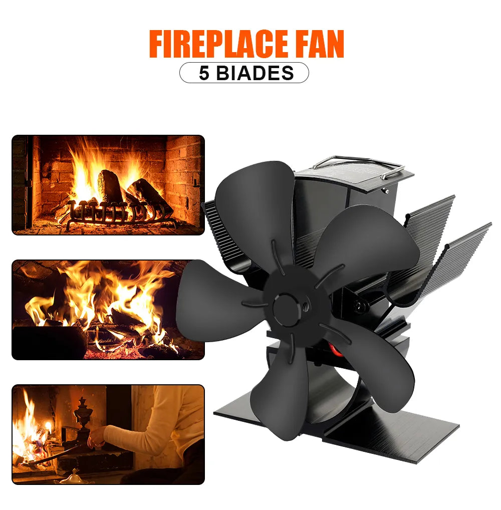 CozyFlow | Silent Wood Stove Fan with Custom Heat Control