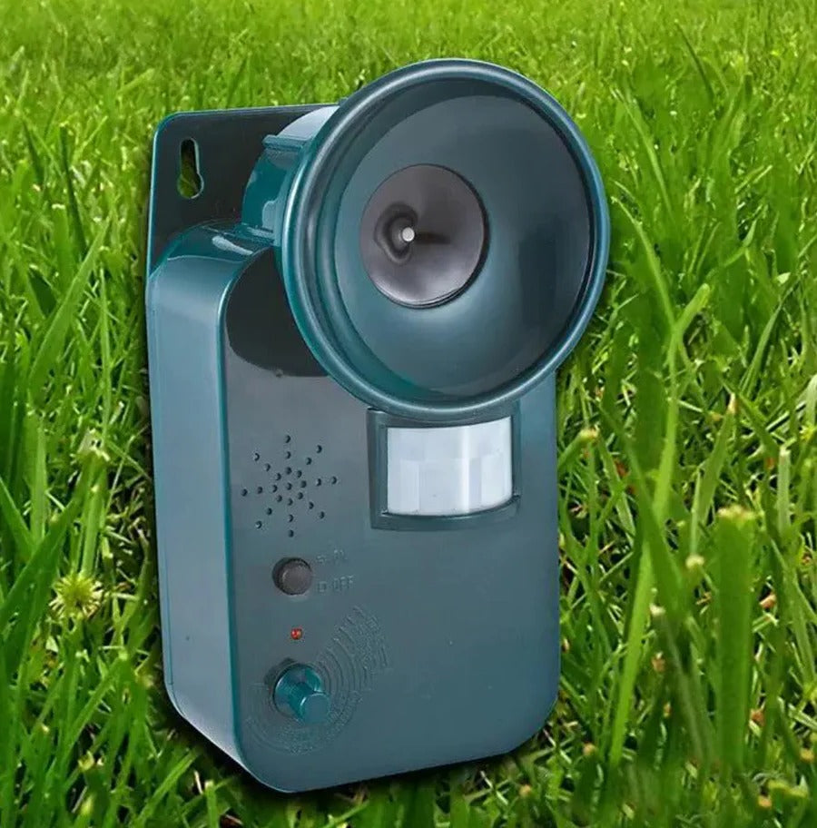 GuardianWave | Motion-Activated Ultrasonic Animal Repeller for Outdoors