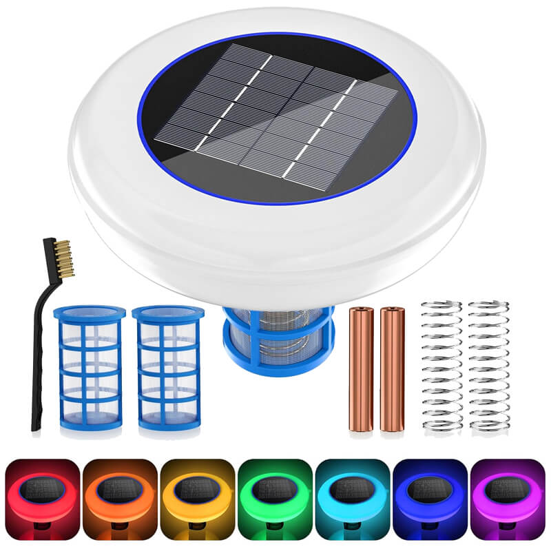 AquaGlow | Solar-Powered Pool Cleaner with Night Light Feature