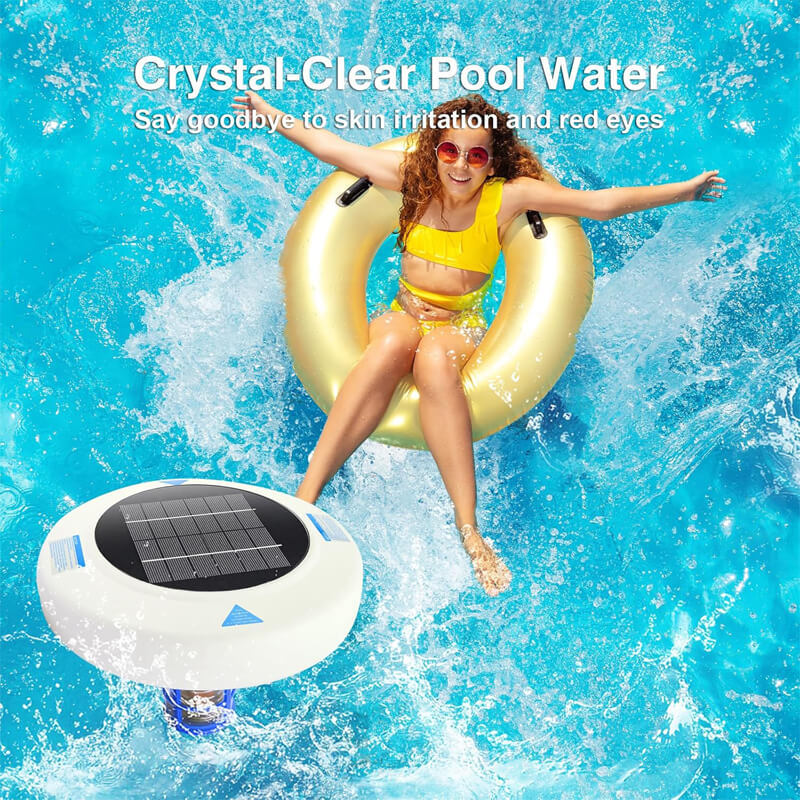 AquaGlow | Solar-Powered Pool Cleaner with Night Light Feature