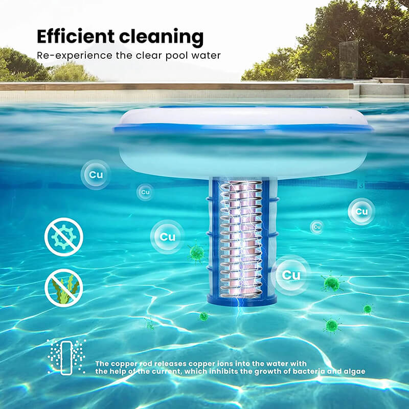 AquaGlow | Solar-Powered Pool Cleaner with Night Light Feature