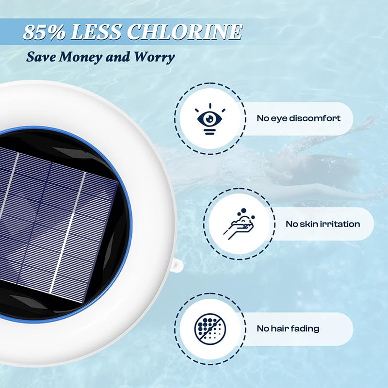 AquaGlow | Solar-Powered Pool Cleaner with Night Light Feature