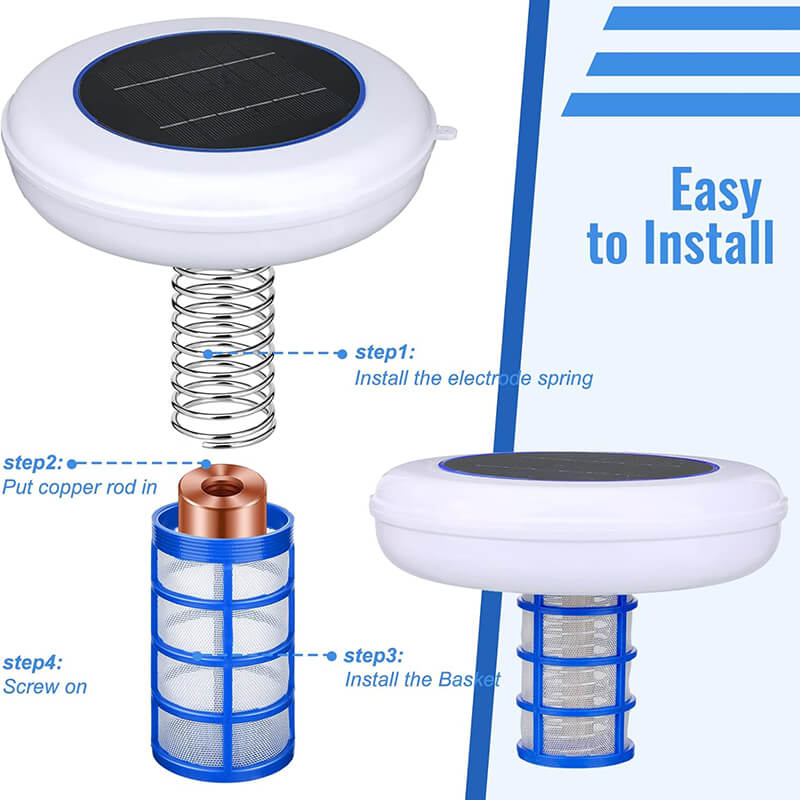 AquaGlow | Solar-Powered Pool Cleaner with Night Light Feature