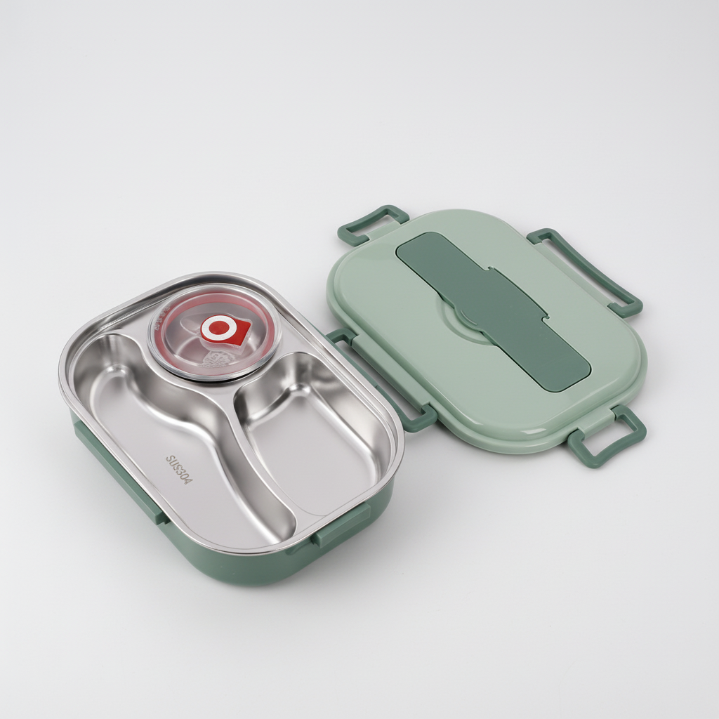 Insulated Stainless Steel Lunch Container - Bento Style