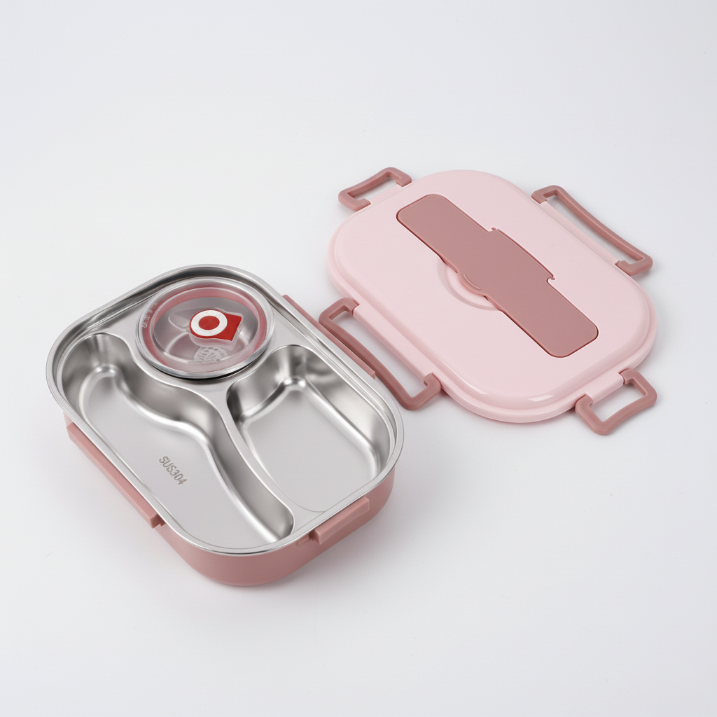 Insulated Stainless Steel Lunch Container - Bento Style