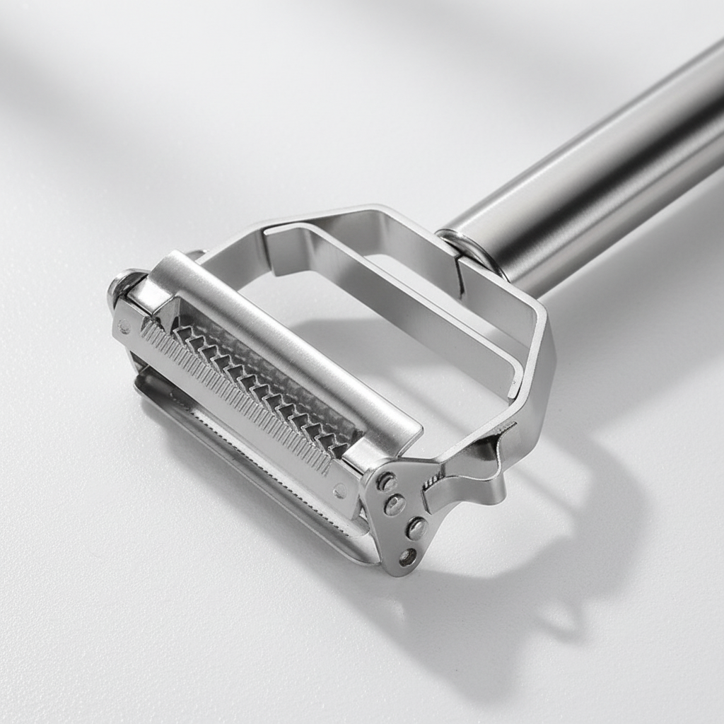 Dual Blade Peeler in Stainless Steel - Efficient Vegetable Tool
