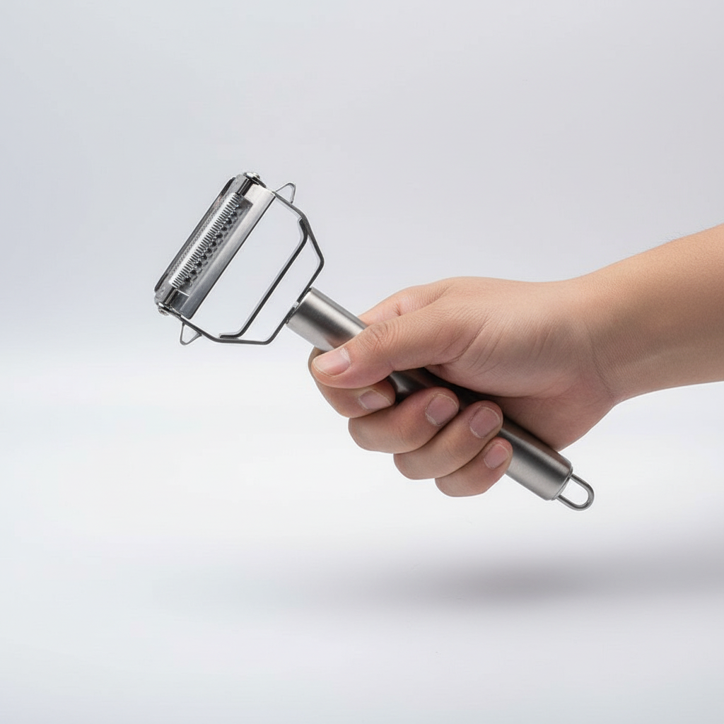 Dual Blade Peeler in Stainless Steel - Efficient Vegetable Tool