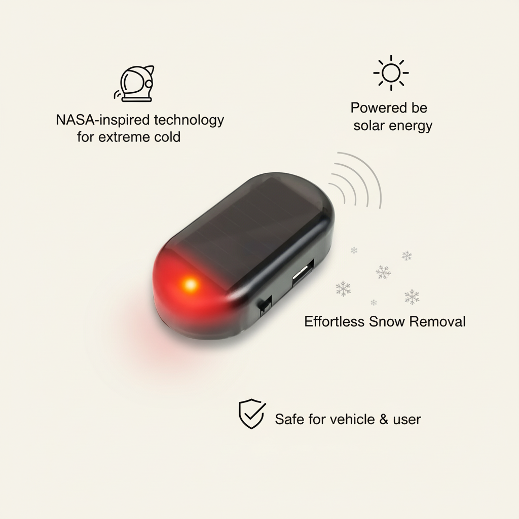 Solar-Powered Ice Eliminator for Hassle-Free Winter Driving