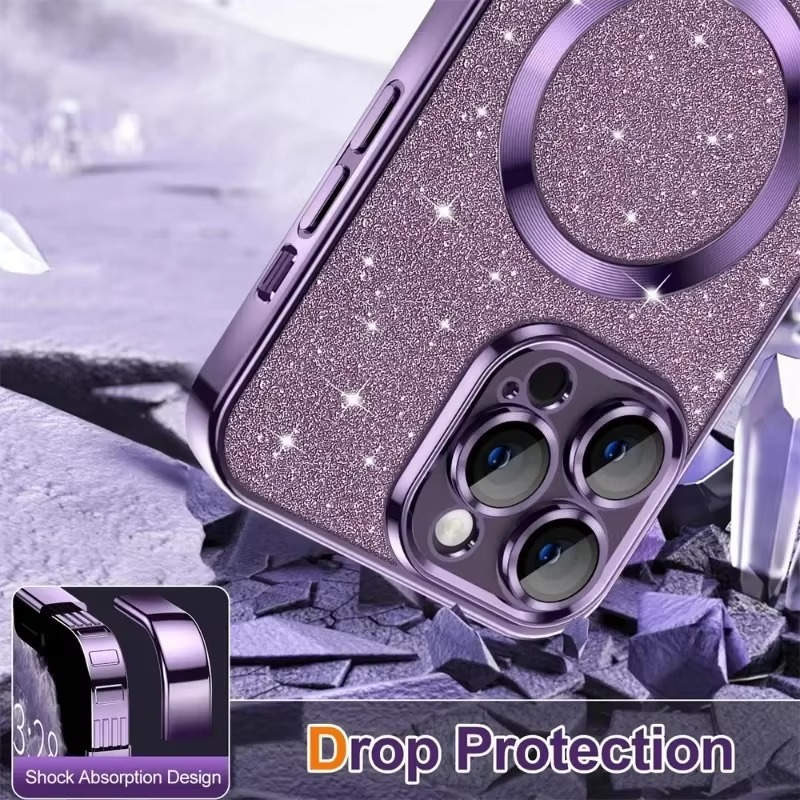 GleamGuard iPhone Case with MagSafe & Sparkle Finish