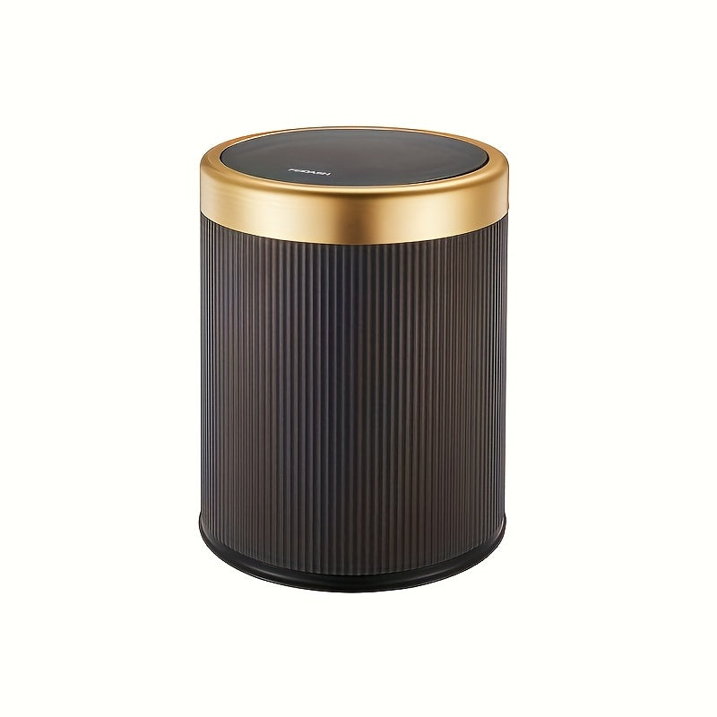 Sleek Touchless Oval Trash Can | Dual-Bucket Design for Modern Homes