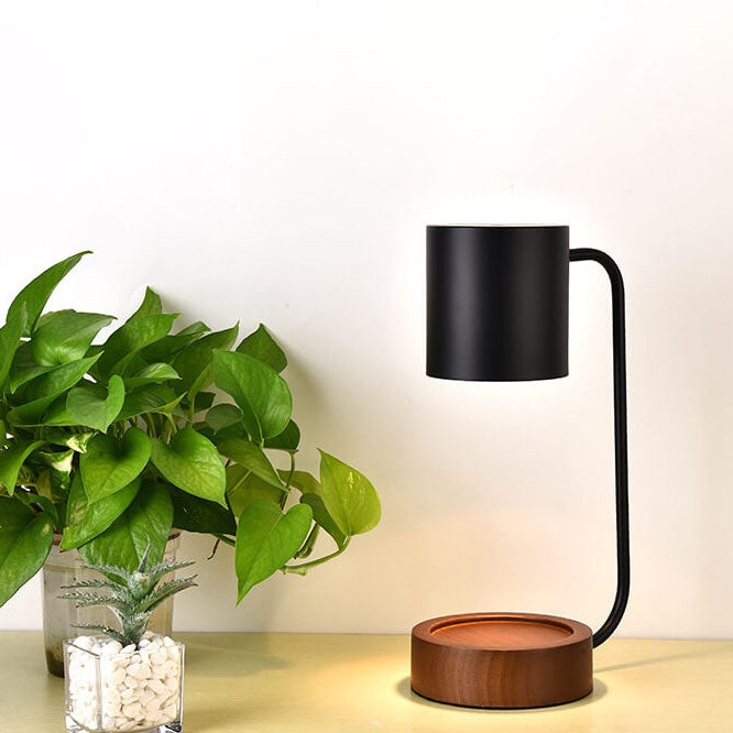 Serenity Candle Warmer Lamp with Adjustable Brightness & Wood Base