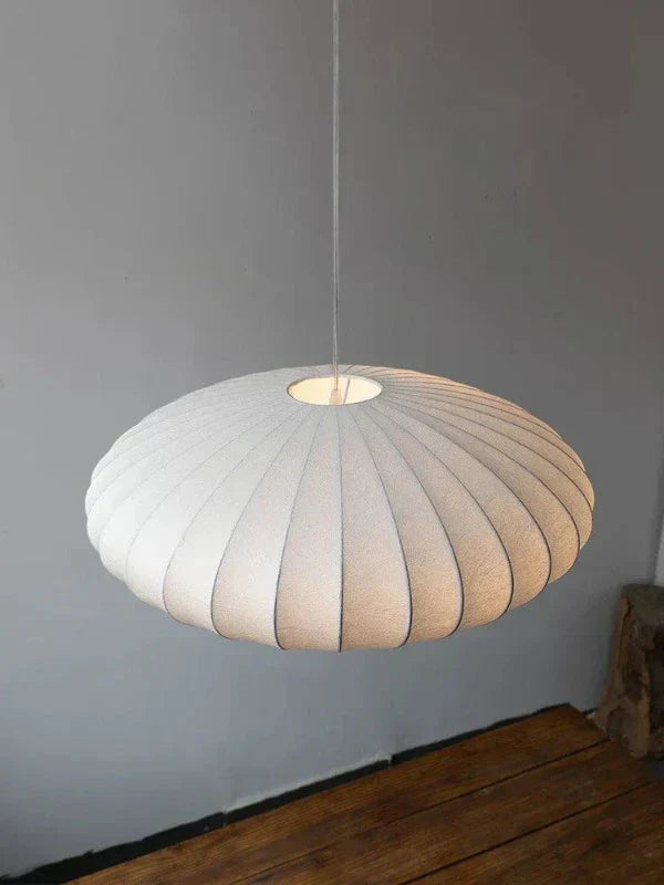 Chic Crystal Hanging Light with Luxurious Fabric Shades