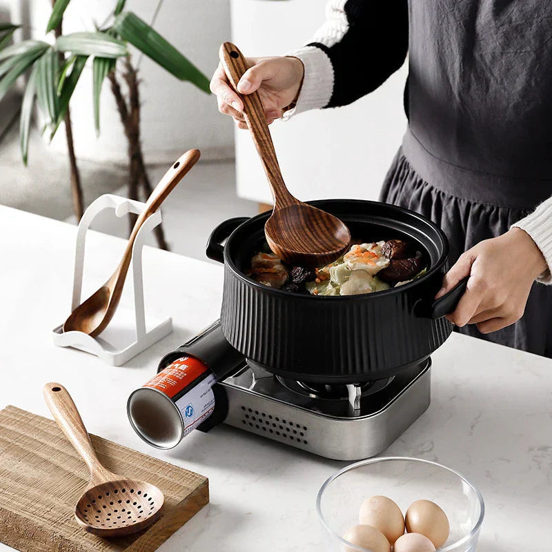 Sophisticated 7-Piece Wooden Utensil Set for Culinary Mastery
