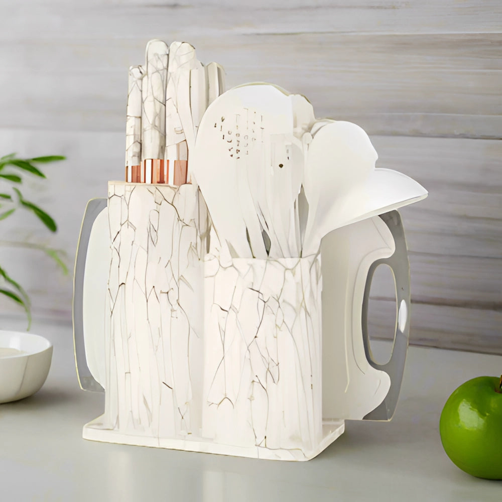 Complete 29-Piece Kitchen Utensil and Knife Block Collection