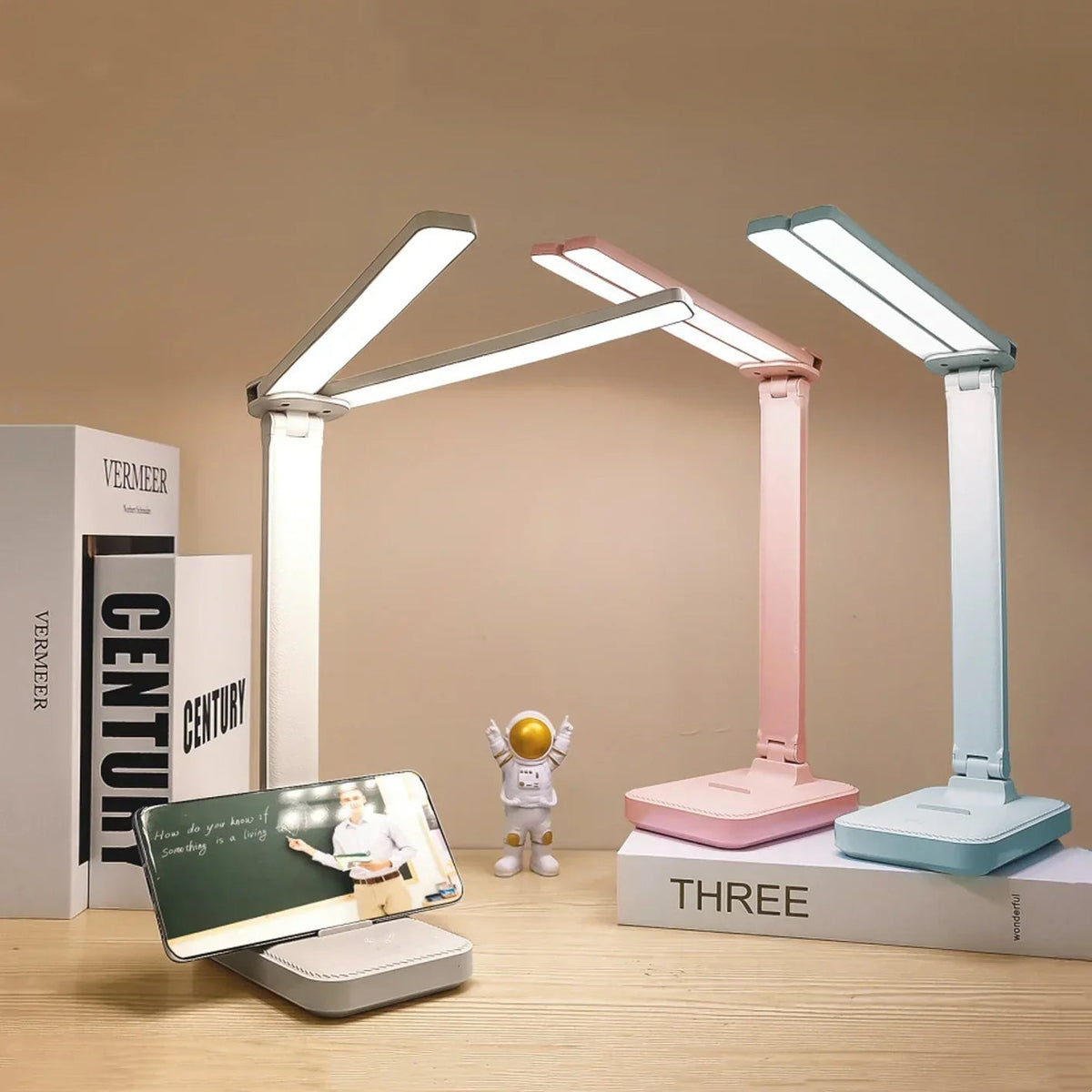 Stylish Touch-Control LED Lamp | Rechargeable & Dimmable Design