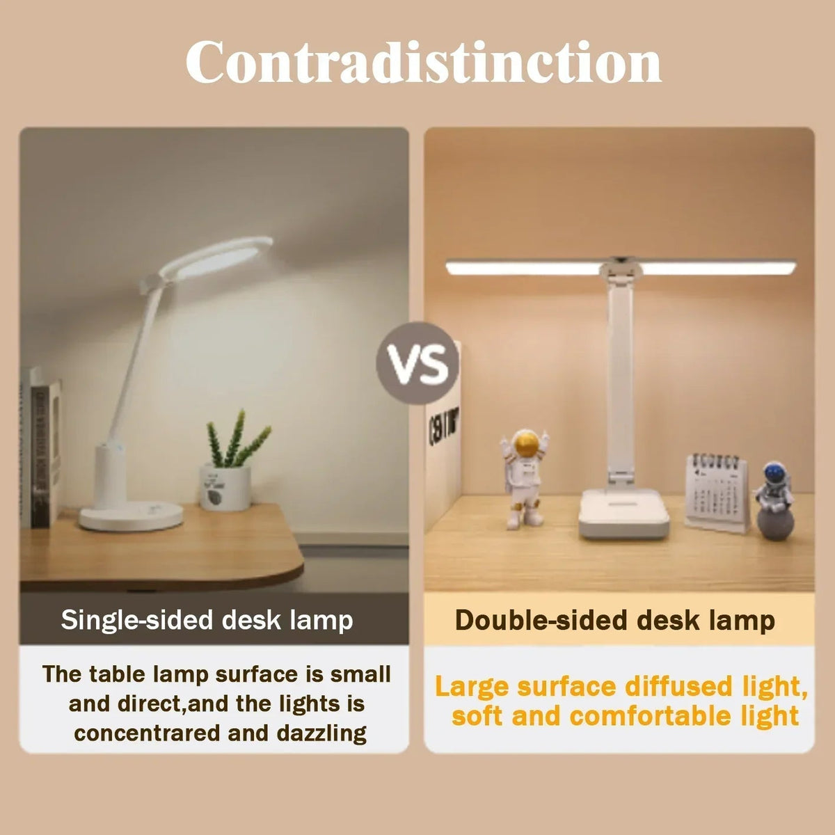 Stylish Touch-Control LED Lamp | Rechargeable & Dimmable Design
