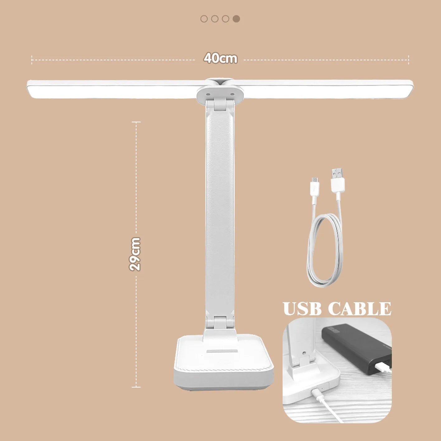 Stylish Touch-Control LED Lamp | Rechargeable & Dimmable Design