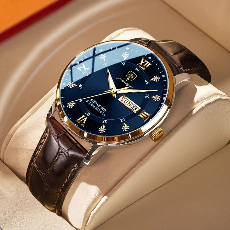 Stylish AquaGuard Men's Timepiece with Luminous Features